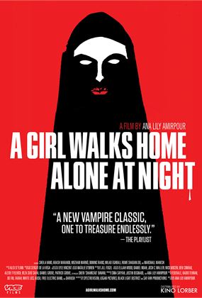 A GIRL WALKS HOME ALONG AT NIGHT